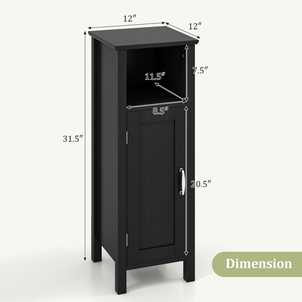 Finihen Bathroom Storage Cabinet, Bathroom Floor Cabinet, Bathroom Storage Organizer with 2-Tier Cabinet, for Bathroom, Living Room, Bedroom, Kitchen, Black Finihen Bathroom Storage Cabinet, Bathroom Floor Cabinet, Bathroom Storage Organizer with 2-Tier Cabinet, for Bathroom, Living Room, Bedroom, Kitchen, Black