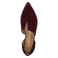 thumbnail image 4 of YDN Women Classic Pointed Closed Toe D'Orsay Ballet Flats V Cut Chunky Low Heels Slip On Office Dress Loafer Casual Shoes Size 12 Dark Red, 4 of 4