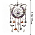 thumbnail image 3 of Halloween Crystal Wind Chime, Acrylic Stained Glass Style Hanging Decor, Spooky Suncatcher Fall Ornament for Porch Garden Window Patio Decor,7.87" (Spider), 3 of 7