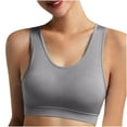 thumbnail image 4 of HOMBOM Push-Up Everyday Bras for Women Full Coverage Wire-Free Gray Shockproof Sports Bra XL, 4 of 9