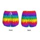 thumbnail image 3 of Balery Bright Rainbow Pantalones cortos deportivos para mujer con forro y dos bolsillos, elásticos, para entrenamiento, gimnasio, yoga-XX-Large, 3 of 7
