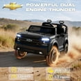 thumbnail image 6 of Chevrolet 24V Electric Ride on Car for Kids, 2 Seater Ride on Toys for Toddlers with Remote Control, Battery Powered Car with Bluetooth LED Light, Gift for Boys Girls 3-8, Black, 6 of 9