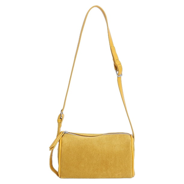 Bolso Bandolera Ocio Hombro Casual Axila Cuero Gamuza () Amarillo