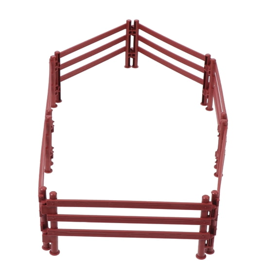 YOSADIER Brown PVC Farm Fence Panels for Projects and Animal Enclosures, 20 Pieces Outdoor Fencing