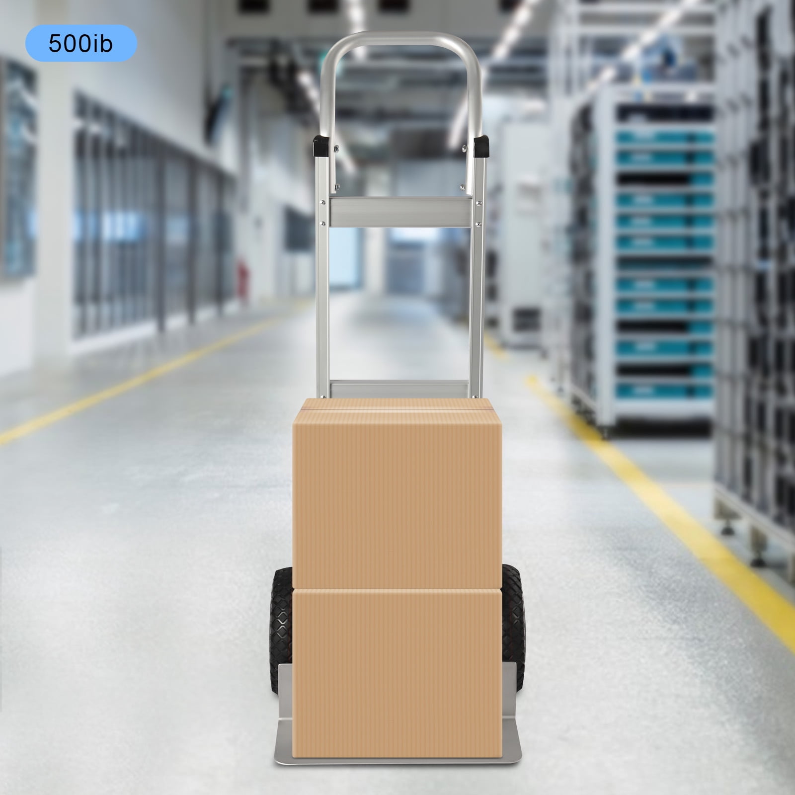 YIYIBYUS Hand Truck Dolly Industrial Strength 500 Lbs Weight Capacity Heavy Duty Dolly for Moving with Wheels