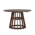 thumbnail image 3 of Walker Edison Table à Manger Moderne en Bois 48 Pouces avec Base à Piédestal Marron, 3 of 12