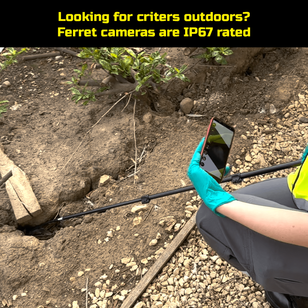 Ferret Plus – Multipurpose Wireless Inspection Camera, borescope, & cable pulling tool - NOW with built-in on-board memory at 1080p and non-contact voltage detector