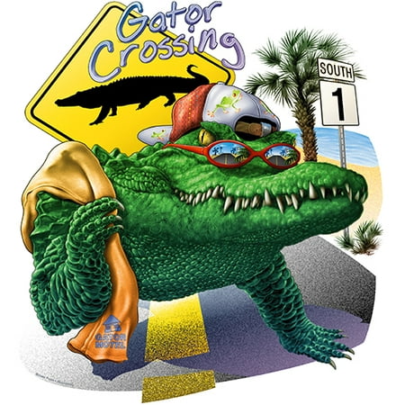 - Chill Gator Crossing Novelty Sign | Funny Home Décor Garage Wall Gag Gift