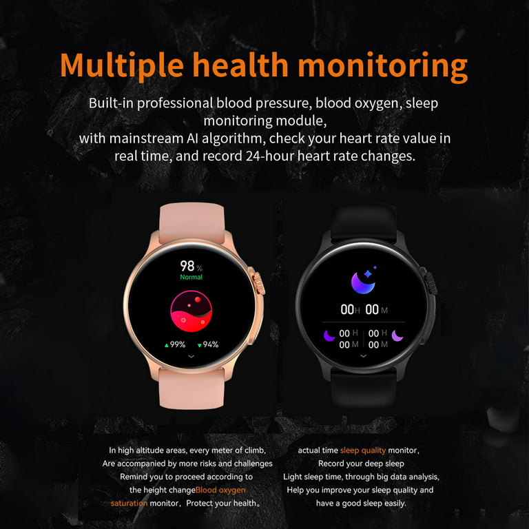 EIGIIS Smart Watch Answer Make Call AMOLED Smartwatch for Android and iOS  Phones with Bluetooth Call/Dial Fitness Activity Tracking 