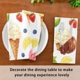 thumbnail image 5 of Iauyy Satin Napkins Set of 4- Multicolor Ice Cream Print DIY Printing Decoration Cloth Napkin- Easy Care for Home/Party, 5 of 8