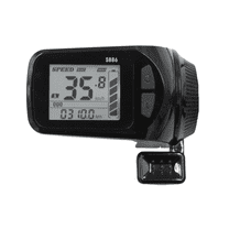 24V/36V/48V/60V S886 Ebike LCD Display Panel Thumb Throttle for Electric Bicycles E-Scooter(SM Plug 6PIN)
