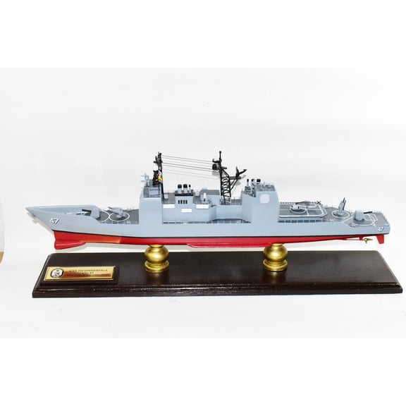 USS Ticonderoga (CG-47) Model,Navy,Scale Model,Mahogany,Ticonderoga Class