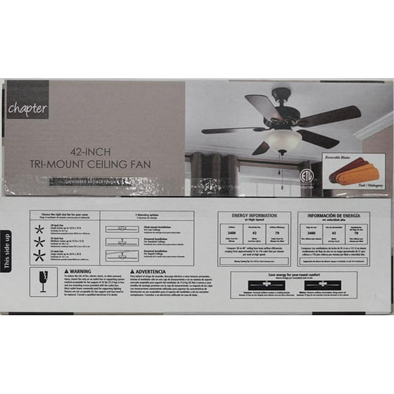 Chapter 42 Single Light French Bronze Ceiling Fan Com