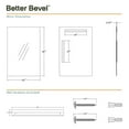 thumbnail image 5 of Better Bevel Frameless Rectangle Mirror, 24" x 36" Bathroom Wall Mirror w/Pencil Polished Edge, 5 of 9