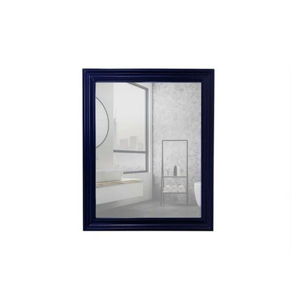 24" WOOD FRAME MIRROR IN BLUE
