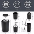 thumbnail image 4 of Juego De Accesorios De Baño De 6 Pzs, Artículos De Tocado Negro, 4 of 5