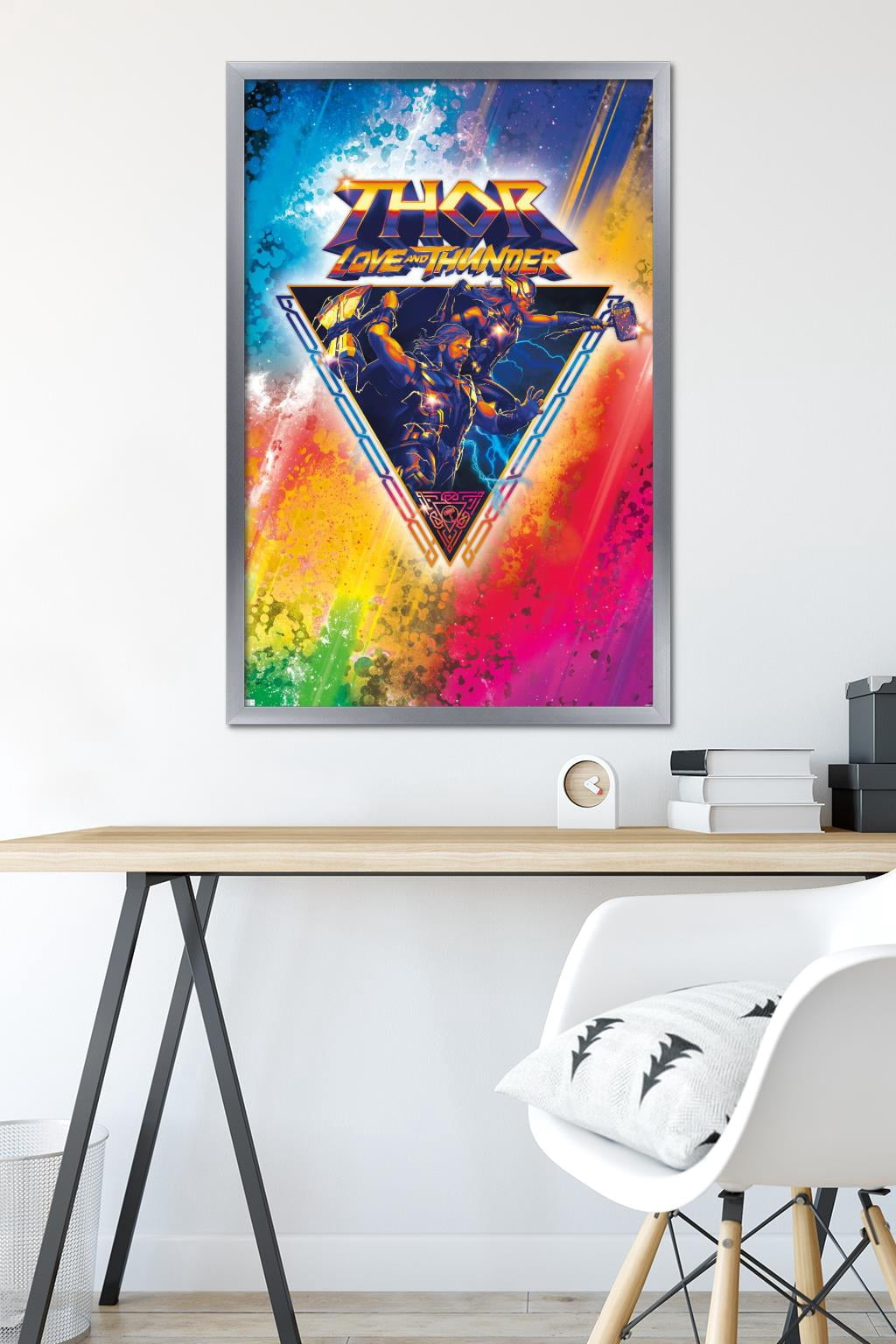 Marvel Thor: Love and Thunder - Rainbow Splatter Wall Poster, 22.375" x 34" Framed