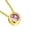 Gold and pink, variant on Stainless Steel Silver-Tone Gold-Tone Solitaire Multicolor CZ Pendant Necklace, 18"