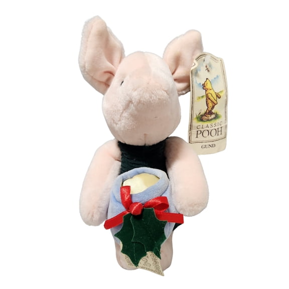 Classic Piglet, Vintage Disney Plush, Winnie the Pooh, 9"