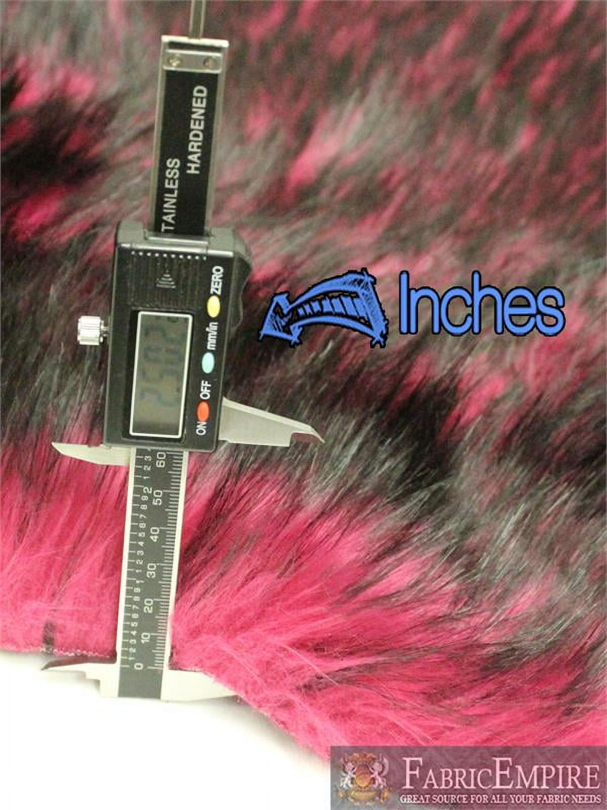 Faux Fur Long Pile ALASKAN HUSKY FUCHSIA Fabric/ 60" Wide / Sold by the yard