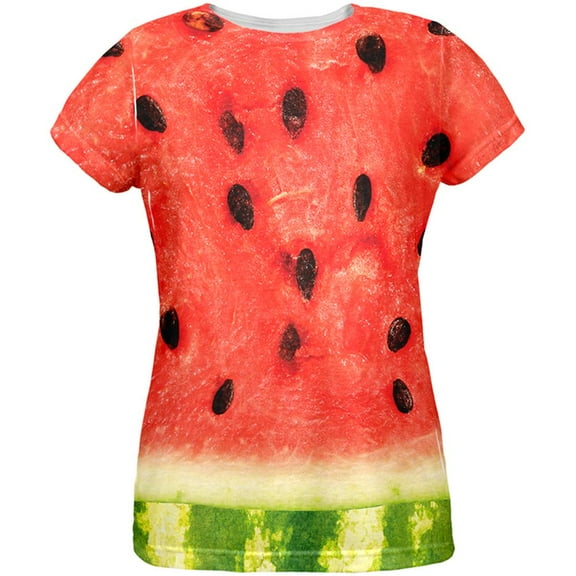 Watermelon Costume All Over Womens T-Shirt - X-Large