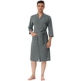 thumbnail image 1 of Albornoz tipo gofre Lars Amadeus para hombre gris XS, 1 of 5