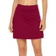thumbnail image 3 of Gglogagt Women High Waisted Swim Skirts Bottoms Long Shorts Skorts Athletic Tummy Control Modest Swimsuits Skirt Wine XL, 3 of 5