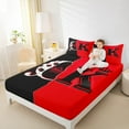 thumbnail image 4 of Homewish Cheetah Pattern Bed Sheets,Queen And King King Sheets,Red Black Sheet Set For Girl Teens,Luxury Bedroom Decor,4pcs, 4 of 7