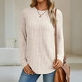 thumbnail image 4 of SUNBS Tunic Shirts for Womens Long Sleeve Tops Crewneck Dressy Sweaters Casual Blouses Trendy Clothes, 4 of 9