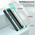 thumbnail image 2 of for Samsung A51 4G Luxury case, Hybrid Soft Silicone Bumper & Crystal Clear Hard PC Back,3 in 1 Military Drop Protection Transparent, Camera Lens Protection Case for Samsung Galaxy A51 4G, Green, 2 of 7