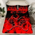 thumbnail image 2 of Erosebridal Red Gamer Bed Sheets King,Gradient Gamepads King Sheet Sets,Video Game Sheet Set King,Breathable Male Bedroom Decor,4pcs, 2 of 7