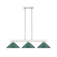 thumbnail image 3 of 152BN-MDG-Z-Lite-Cobalt - 3 Light Billiard with Shade-8 Inches Tall and 14 Inches Wide-Brushed Nickel Finish-Dark Green Shade Color, 3 of 5