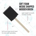 thumbnail image 3 of 2 inch Foam Sponge Wood Handle Paint Brush Set (Super Value Pack of 40) - Lightweight, Durable and Great for Acrylics, Stains, Varnishes, Crafts, Art, 3 of 5