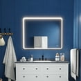 thumbnail image 3 of Frame Light 48 in. W x 36 in. H Rectangular Aluminum Framed Anti-Fog LED Wall Bathroom Vanity Mirror in Black, 3 of 6