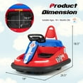 thumbnail image 3 of Costway Auto Tamponneuse Électrique 6 V pour Enfants avec Rotation à 360° Moteurs Doubles 2 Vitesses Rouge, 3 of 10