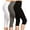 3 Pack Black/White/Charcoal, variant on 3 Pack Women's High Waisted Capri Jegging Stretch Jean Style Capris Size S -3XL Inseam 19"