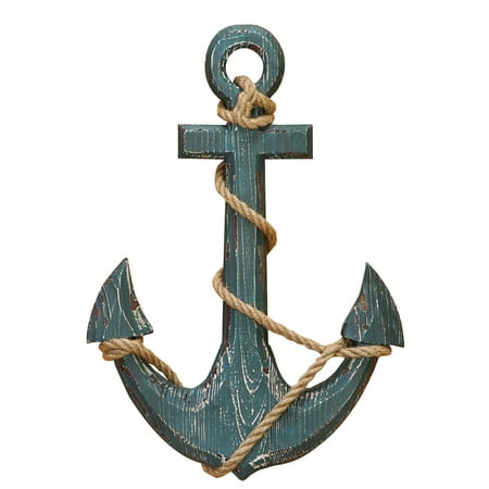 Wood Anchor With Rope Beach Nautical Decor Wood Anchor With Rope Beach Nautical Decor