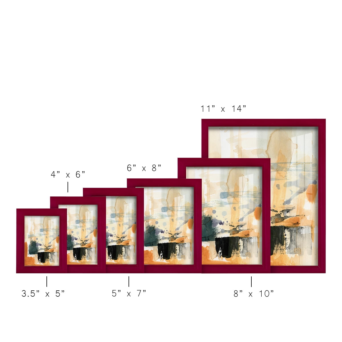Seria III - Framed Print w/glass - Cherry Red