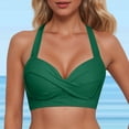 thumbnail image 2 of Swimwears Tankinis Set Women Lace Up Underwire Full Coverage Bikini Tops Push Up Crop Bathing Suit for Stylish Summer, 2 of 5