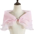 thumbnail image 1 of Bridal Banquet Lace Mesh Shawl with Diamond-Buckle One Shoulder Design?? B5X42, 1 of 6