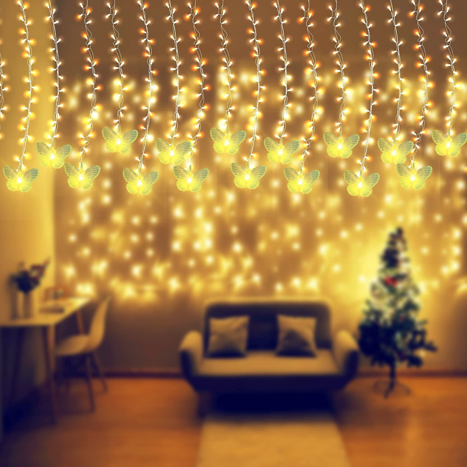 Star String Lights Battery Operated LED Twinkle Lights 50pcs LED Indoor Fairy Lights Warm White for Patio Wedding Bedroom Princess Castle Garden Birthday Party Indoor Outdoor Decoration LiyuanQ FS-D010