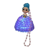 nTRIUQJ Cute Luminous Doll with Colorful LED Night Light Soft Glow Toy for Girls Bedroom Purple