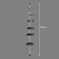 thumbnail image 5 of Shoreew Corner Shower Caddy Anti-Rust Coating Simple Installation Four-Tier Height Adjustable Shower Caddy Storage Rack, 5 of 7