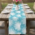 thumbnail image 6 of Table Runners 90 Inches Long Dress Scarves, Aqua Blue Palm Leaves Coastal Farmhouse Coffee/Dining/Kitchen Table Decor Table Runner for Living Room, Summer Tropical Botanical 13x90 Inch, 6 of 9