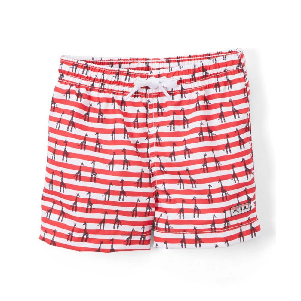 boys red swimming shorts