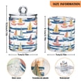 thumbnail image 5 of Yayeee 2 Pack Qtip Holder Bathroom Cotton Swab Canister with Lid Clear Dispenser Set, White Hand Drawn Sailboats, 5 of 6