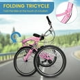 thumbnail image 3 of MOONCOOL Adult Folding Tricycle for Adults, 7 Speed 20/24/26 inch 3 Wheels Bikes with Basket, Foldable Tricycle for Adults, Women, Men, Seniors, 3 of 10