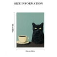 thumbnail image 3 of ZFLMY Black Cat Coffee Cup Canvas Wall Art Home Decor 12x16 16x20 16x20in, 3 of 5