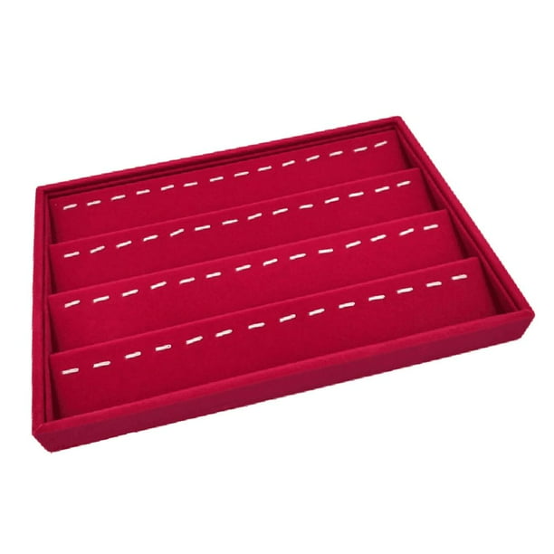Estuche organizador de exhibición de joyería con compartimento de Bandeja colgante Hugo Bandeja para joyas de terciopelo