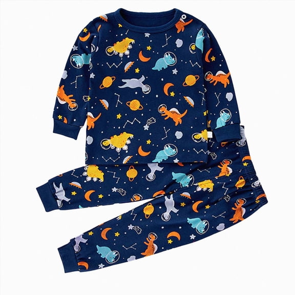 NOLDARES Toddler Baby Boy Clothes Set Long Sleeve Sweatshirt and Pants Fall Winter Outfits for Infant Size:4-5 Y,Navy